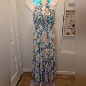 Colorful Sleeveless Maxi Dress